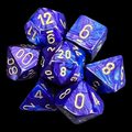 Chessex Lustrous Purple & Gold 7 Dice Polyset