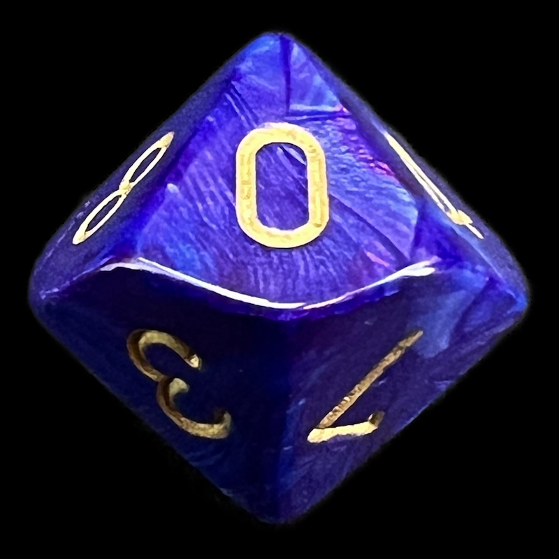 Chessex Lustrous Purple & Gold D10 Dice