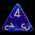 Chessex Lustrous Purple & Gold D4 Dice