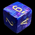 Chessex Lustrous Purple & Gold D6 Dice