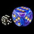 Chessex Lustrous Purple & Gold BIG 30mm D6 Spot Dice