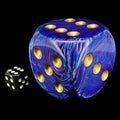 Chessex Lustrous Purple & Gold MASSIVE 50mm D6 Spot Dice