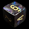 Chessex Lustrous Shadow & Gold D6 Dice