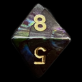Chessex Lustrous Shadow & Gold D8 Dice