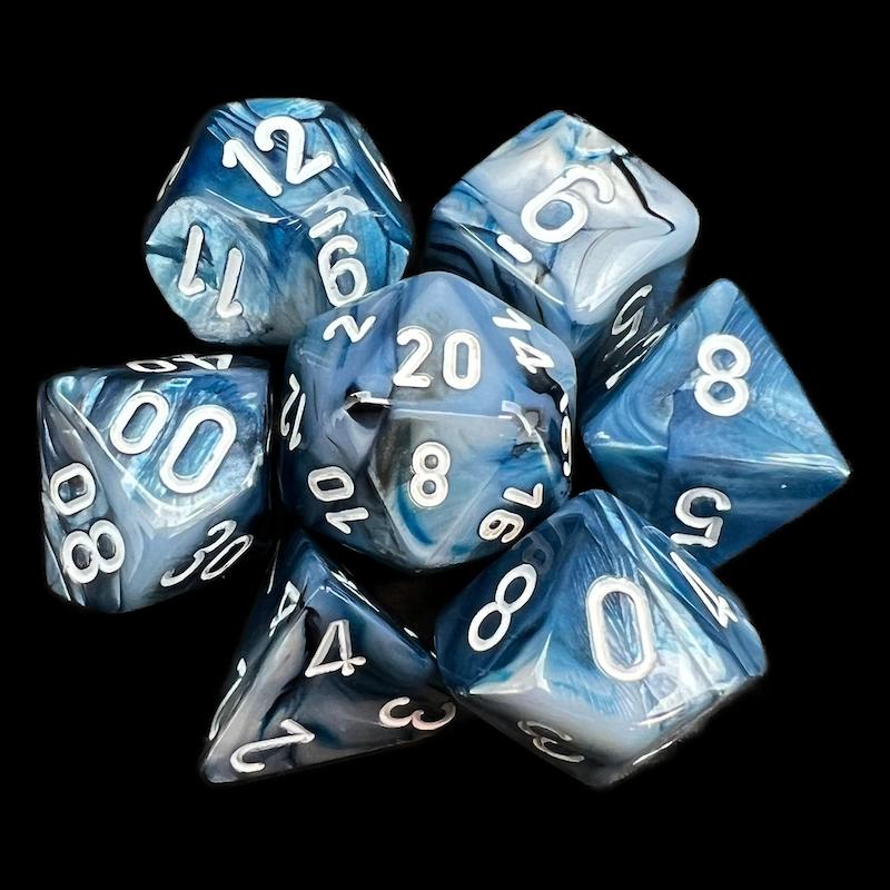 Chessex Lustrous Slate 7 Dice Polyset - Discontinued