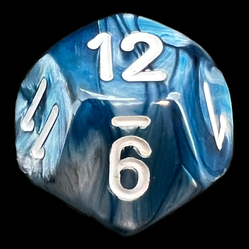Chessex Lustrous Slate D12 Dice - Discontinued