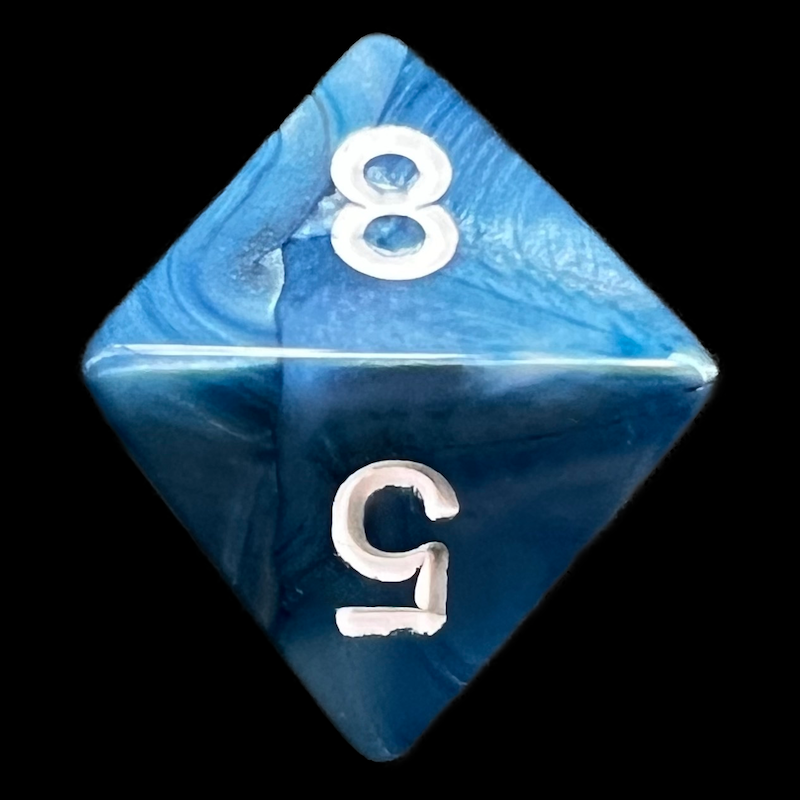 Chessex Lustrous Slate D8 Dice - Discontinued