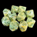 Chessex Marble Green & Dark Green 10 x D10 Dice Set