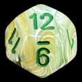 Chessex Marble Green & Dark Green D12 Dice