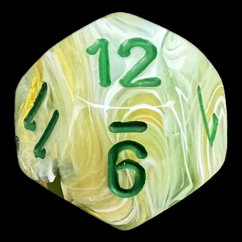 Chessex Marble Green & Dark Green D12 Dice