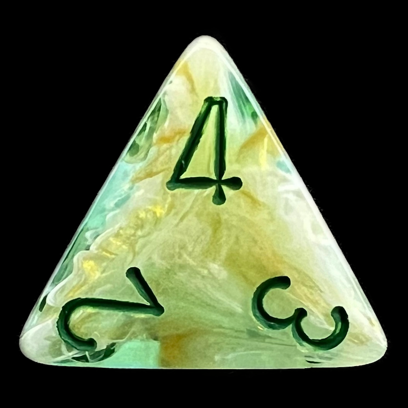Chessex Marble Green & Dark Green D4 Dice