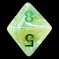 Chessex Marble Green & Dark Green D8 Dice
