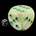 Chessex Marble Green & Dark Green MASSIVE 50mm D6 Spot Dice