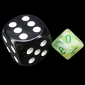 Chessex Marble Green & Dark Green MINI-HEDRAL D10 Dice
