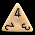 Chessex Marble Ivory & Black D4 Dice