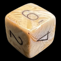 Chessex Marble Ivory & Black D6 Dice