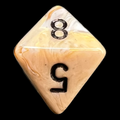 Chessex Marble Ivory & Black D8 Dice