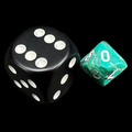 Chessex Marble Oxi-Copper & White MINI-HEDRAL D10 Dice