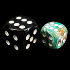 Chessex Marble Oxi-Copper & White 36 x D6 Dice Set