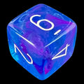 Chessex Nebula Aura & White Luminary Glow In Dark D6 Dice