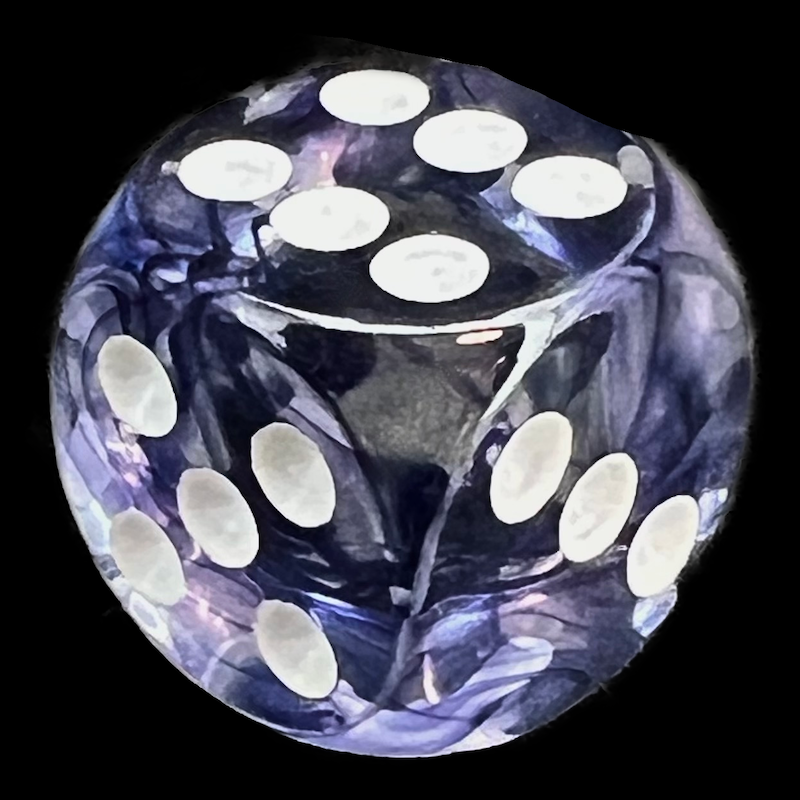 Chessex Nebula Black 16mm D6 Spot Dice