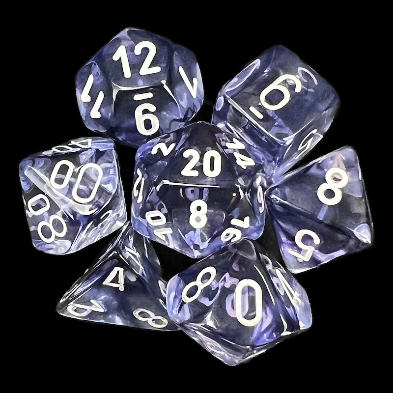 Chessex Nebula Black 7 Dice Polyset