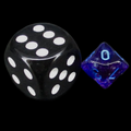 Chessex Nebula Nocturnal Luminary & Blue MINI-HEDRAL D10 Dice