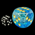 Chessex Nebula Oceanic & Gold BIG 30mm D6 Spot Dice