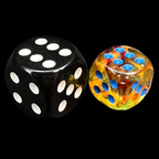 Chessex Nebula Primary & Blue Luminary Glow In Dark 36 x D6 Dice Set