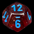 Chessex Nebula Primary & Blue Luminary Glow In Dark D12 Dice