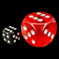 Chessex Nebula Red & Silver Luminary BIG 30mm D6 Spot Dice