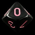 Chessex Opaque Black & Pink D10 Dice