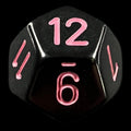 Chessex Opaque Black & Pink D12 Dice
