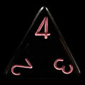 Chessex Opaque Black & Pink D4 Dice