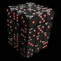 Chessex Opaque Black & Red 36 x D6 Dice Set