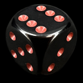 Chessex Opaque Black & Red 16mm D6 Spot Dice