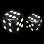 Chessex Opaque Black & White 36 x D6 Dice Set