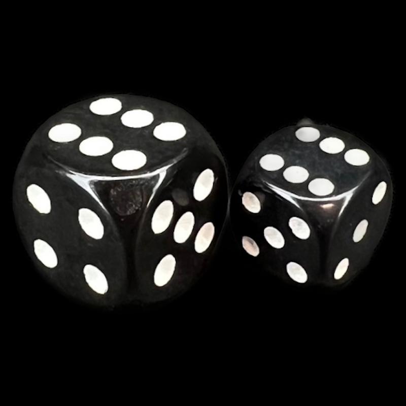 Chessex Opaque Black & White 36 x D6 Dice Set