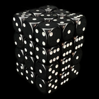 Chessex Opaque Black & White 36 x D6 Dice Set