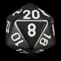 Chessex Opaque Black & White D20 Dice
