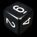 Chessex Opaque Black & White D6 Dice