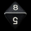 Chessex Opaque Black & White D8 Dice