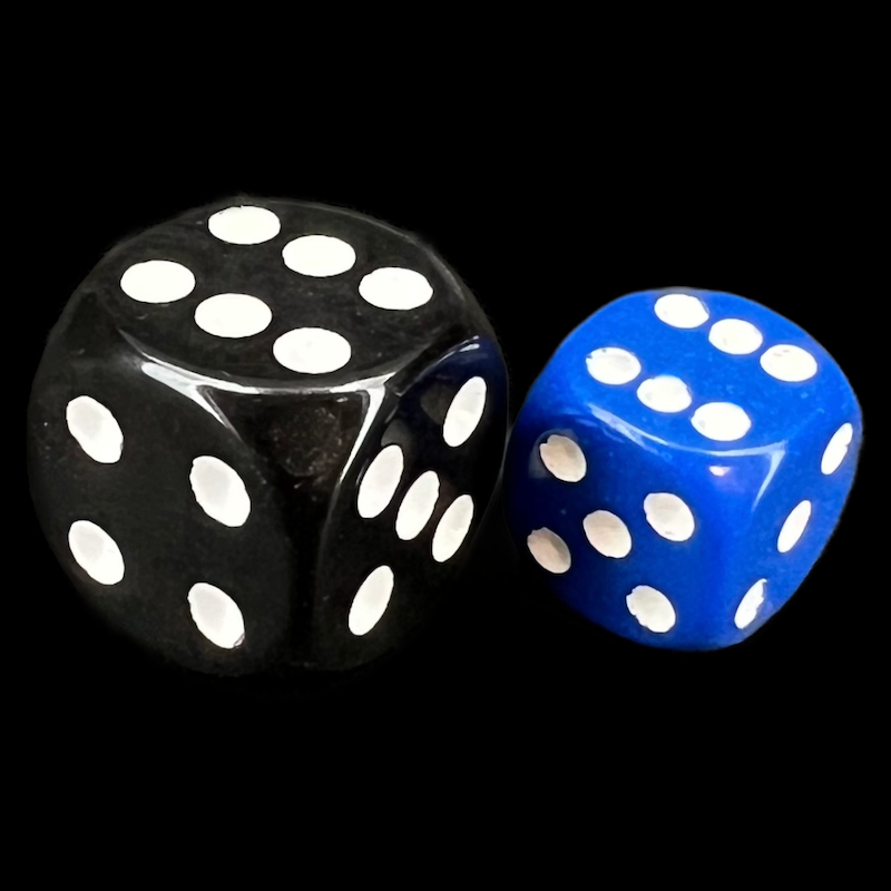 Chessex Opaque Blue & White 36 x D6 Dice Set