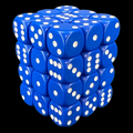 Chessex Opaque Blue & White 36 x D6 Dice Set
