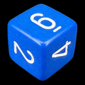 Chessex Opaque Blue & White D6 Dice