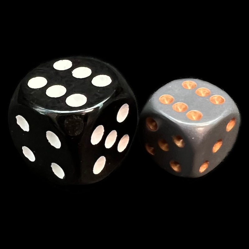 Chessex Opaque Dark Grey & Copper 36 x D6 Dice Set