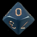Chessex Opaque Dusty Blue & Gold D10 Dice