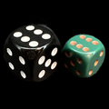 Chessex Opaque Dusty Green & Copper 12mm D6 Spot Spot