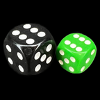 Chessex Opaque Green & White 36 x D6 Dice Set
