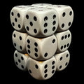 Chessex Opaque Grey & Black 12 x D6 Dice Set